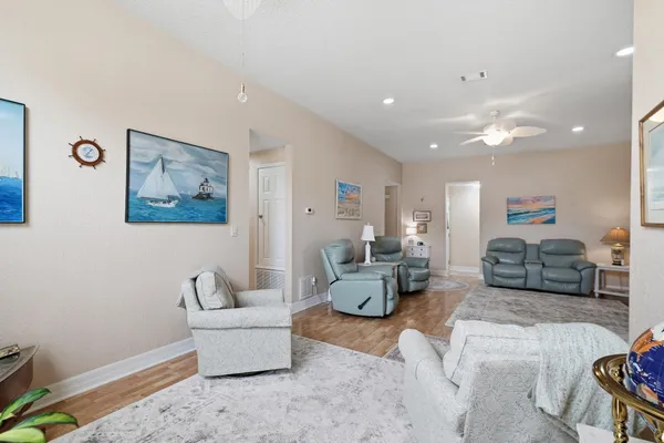 a bedroom with a bed and furniture