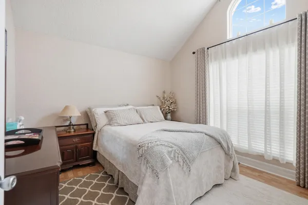 a view of a bedroom with closet