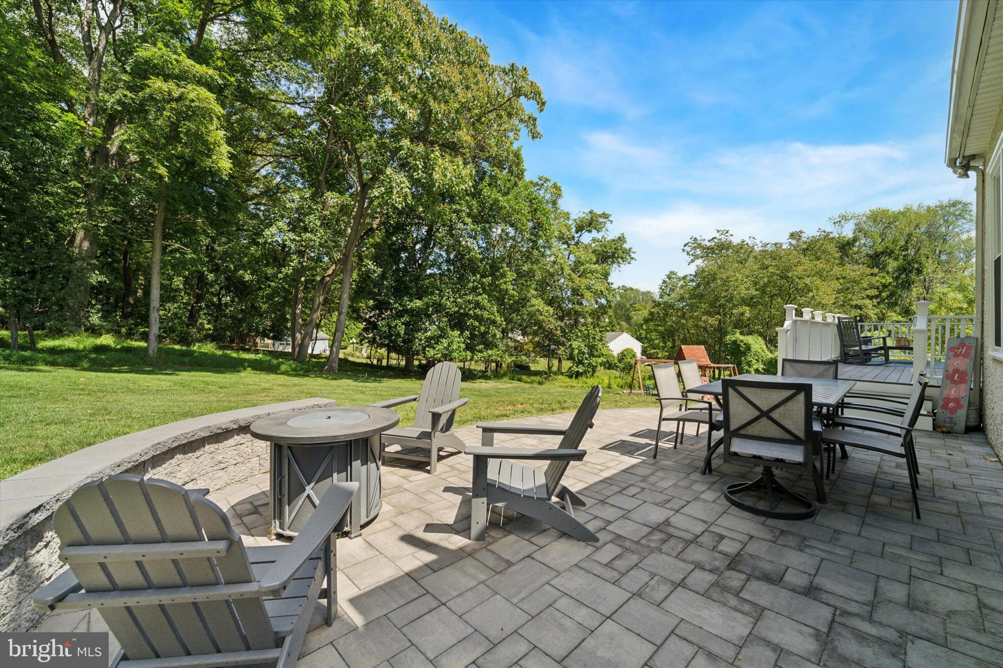 5 Stoney End Road Broomall, PA 19008 - Photo 47 of 48 a view of a patio with table and chairs and potted plants