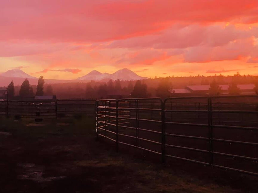 Sunset after thunderstorm