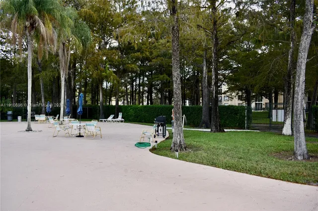 a view of a swimming pool with a in a outdoor
