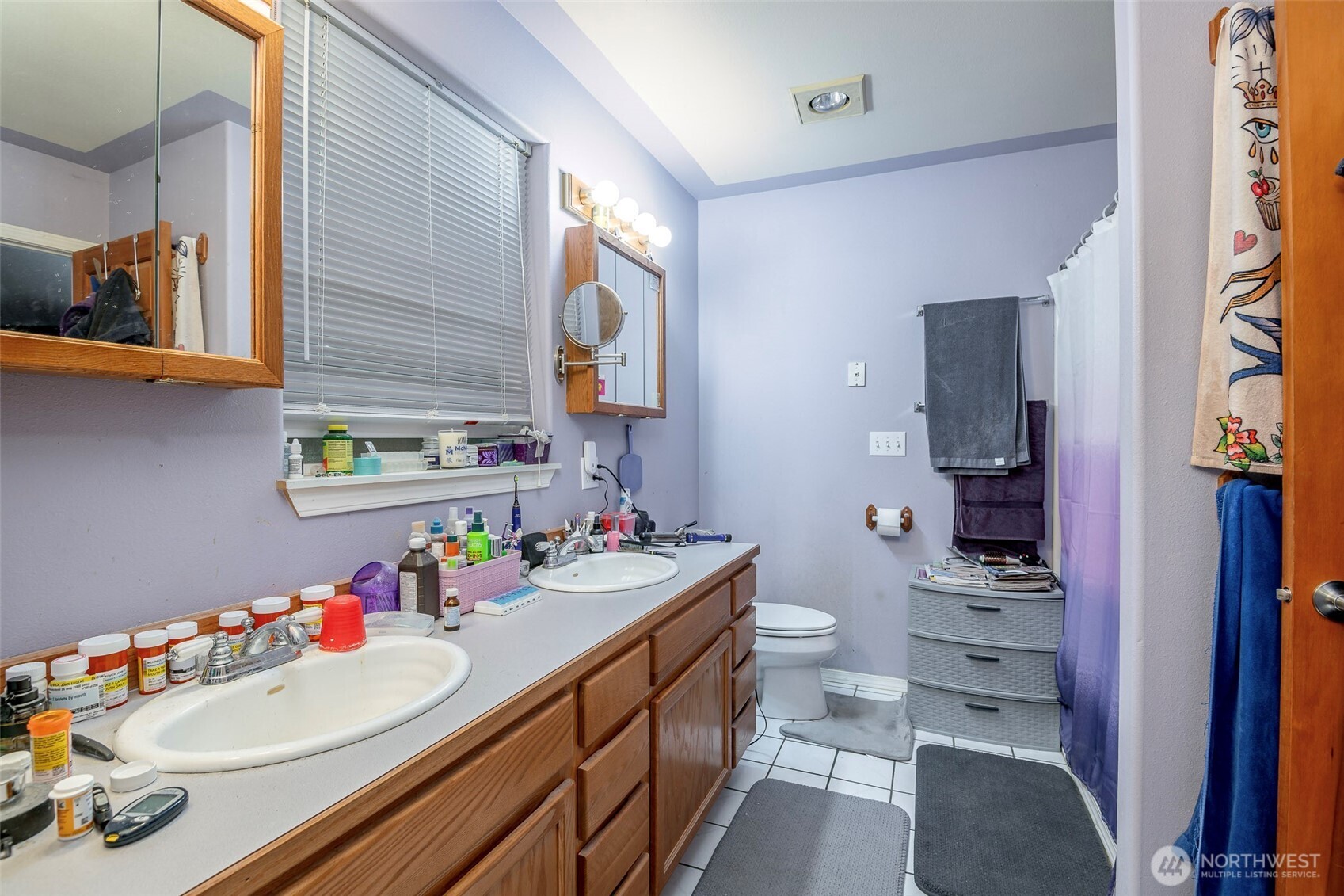 4048 Southeast Horstman Road Port Orchard, WA 98366 - Photo 27 of 40 a bathroom with a sink vanity mirror and toilet