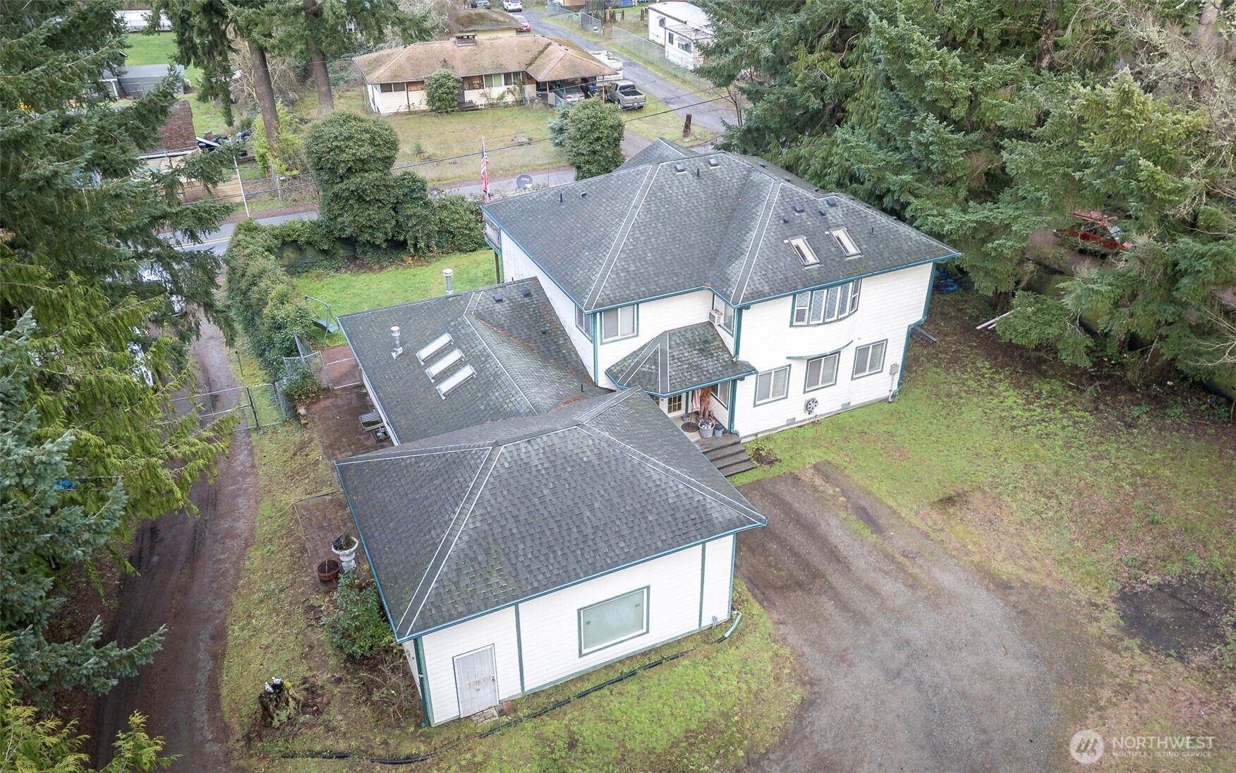 4048 Southeast Horstman Road Port Orchard, WA 98366 - Photo 37 of 40 an aerial view of a house with garden space and street view