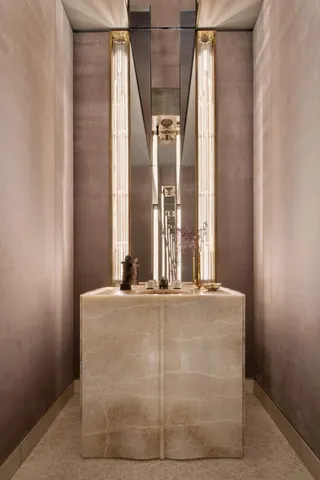 a view of a city with tall buildings