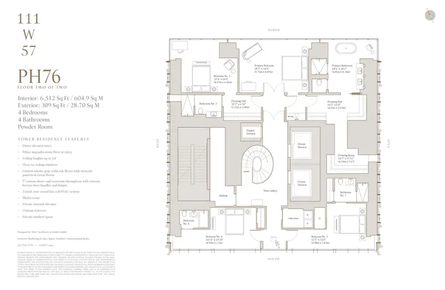 $49,000,000 | 111 West 57th Street, Unit PH76 | Midtown Central