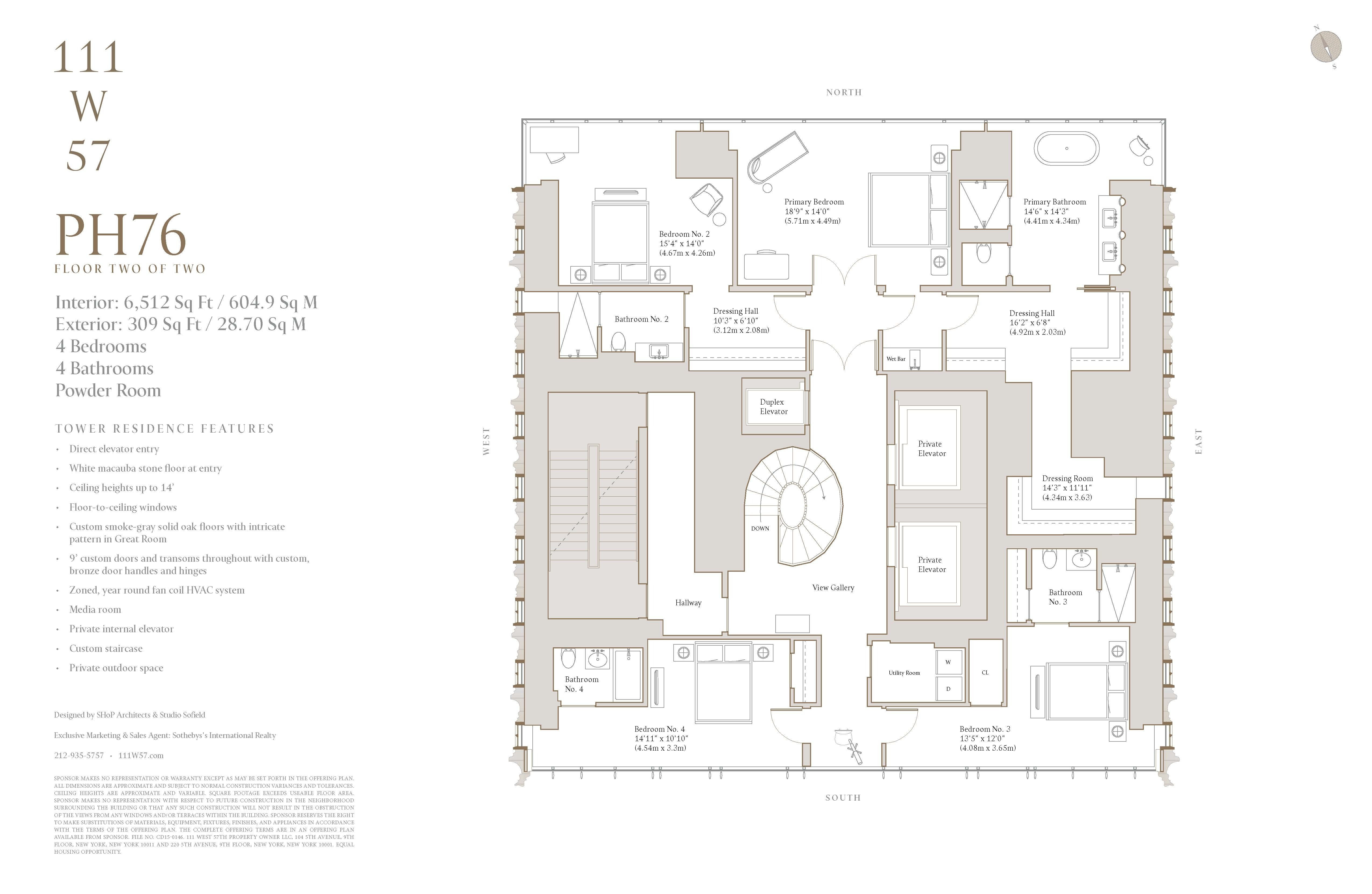 111 West 57th Street, Unit PH76 Manhattan, NY 10019 - Photo 40 of 40 a black and white photo of a living room