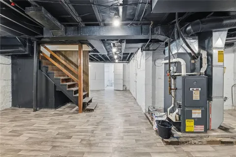 a view of a water heater room