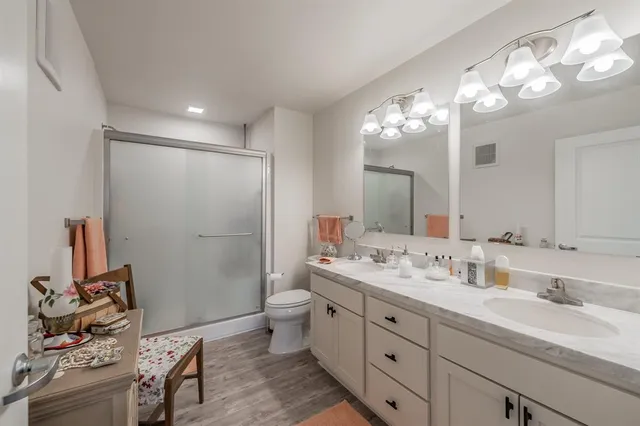 a view of a closet with storage