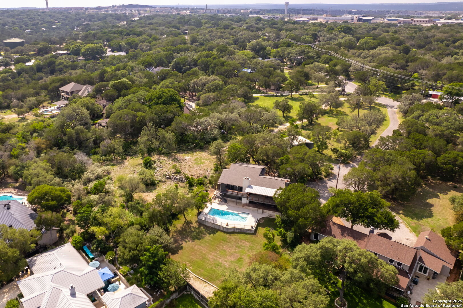 835 Fredericksburg Road New Braunfels, TX 78130 - Photo 55 of 56 an aerial view of residential houses with city view