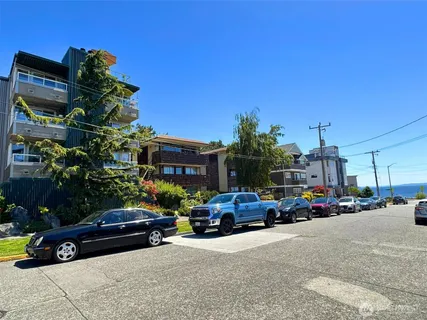 a car parked in front of a house