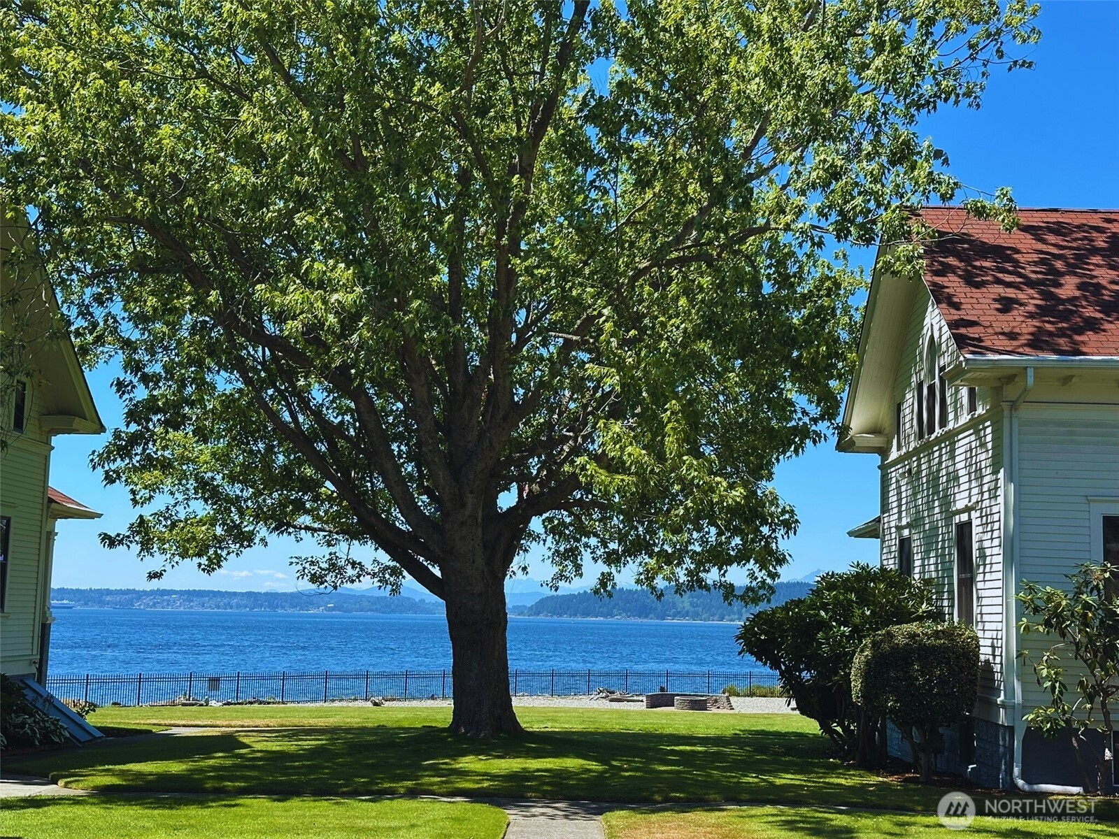 3204 Alki Avenue Southwest, Unit 1 Seattle, WA 98116 - Photo 31 of 35 a view of a yard in front of a house with a tree