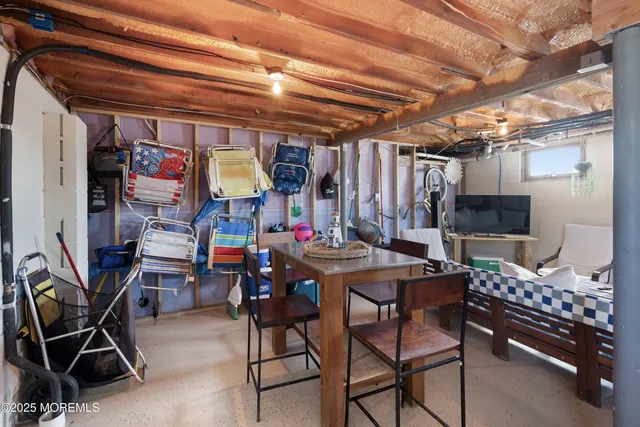 a view of a chairs and tables in patio