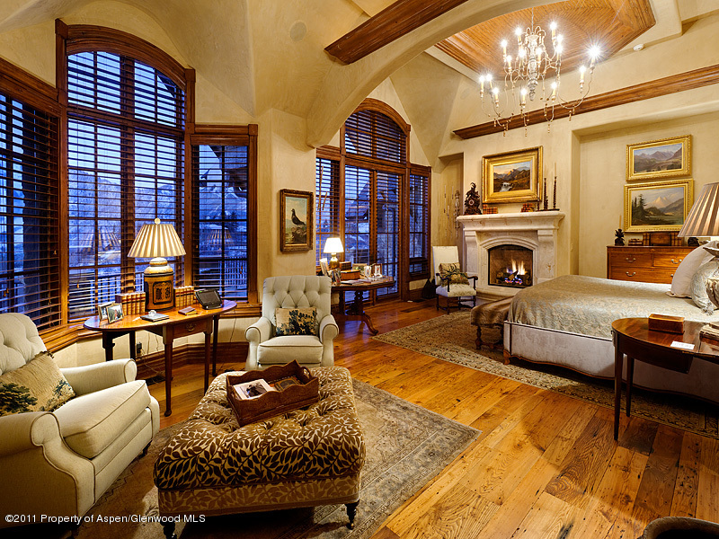 142 Wrights Road Aspen, CO 81612 - Photo 19 of 33 a living room with furniture fireplace and chandelier