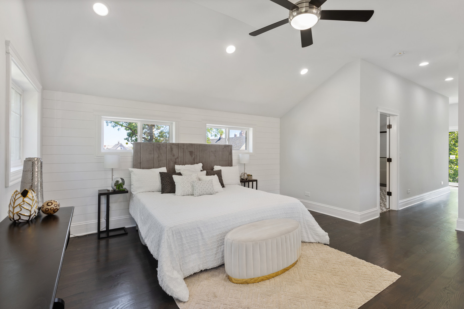 2743 North Ridgeway Avenue Chicago, IL 60647 - Photo 15 of 33 a bedroom with a bed and wooden floor