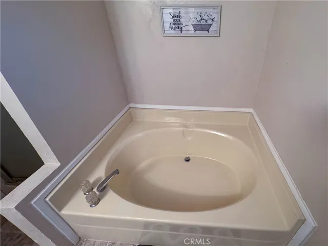 a bathroom with a tub