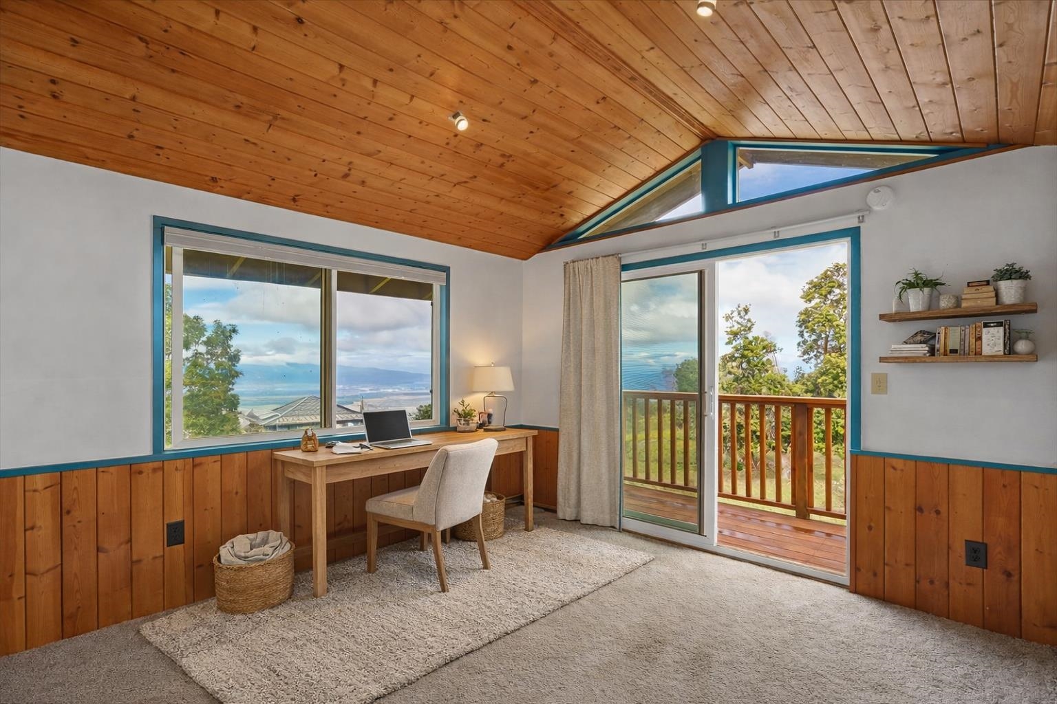 31 Hapapa Road, Unit B Kula, HI 96790 - Photo 23 of 50 a dining room with furniture and a floor to ceiling window