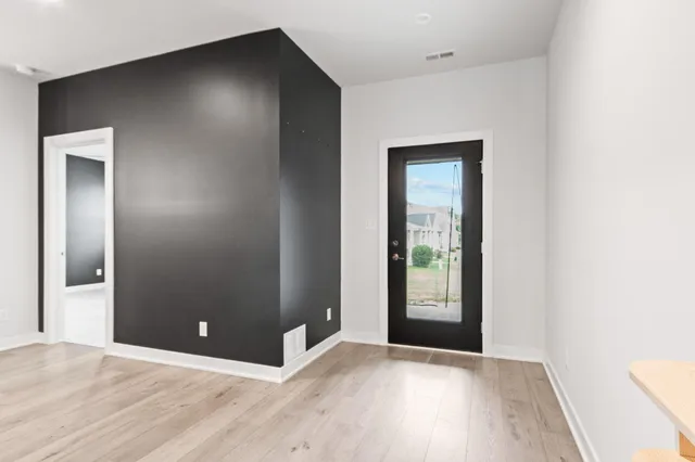 an empty room with a window