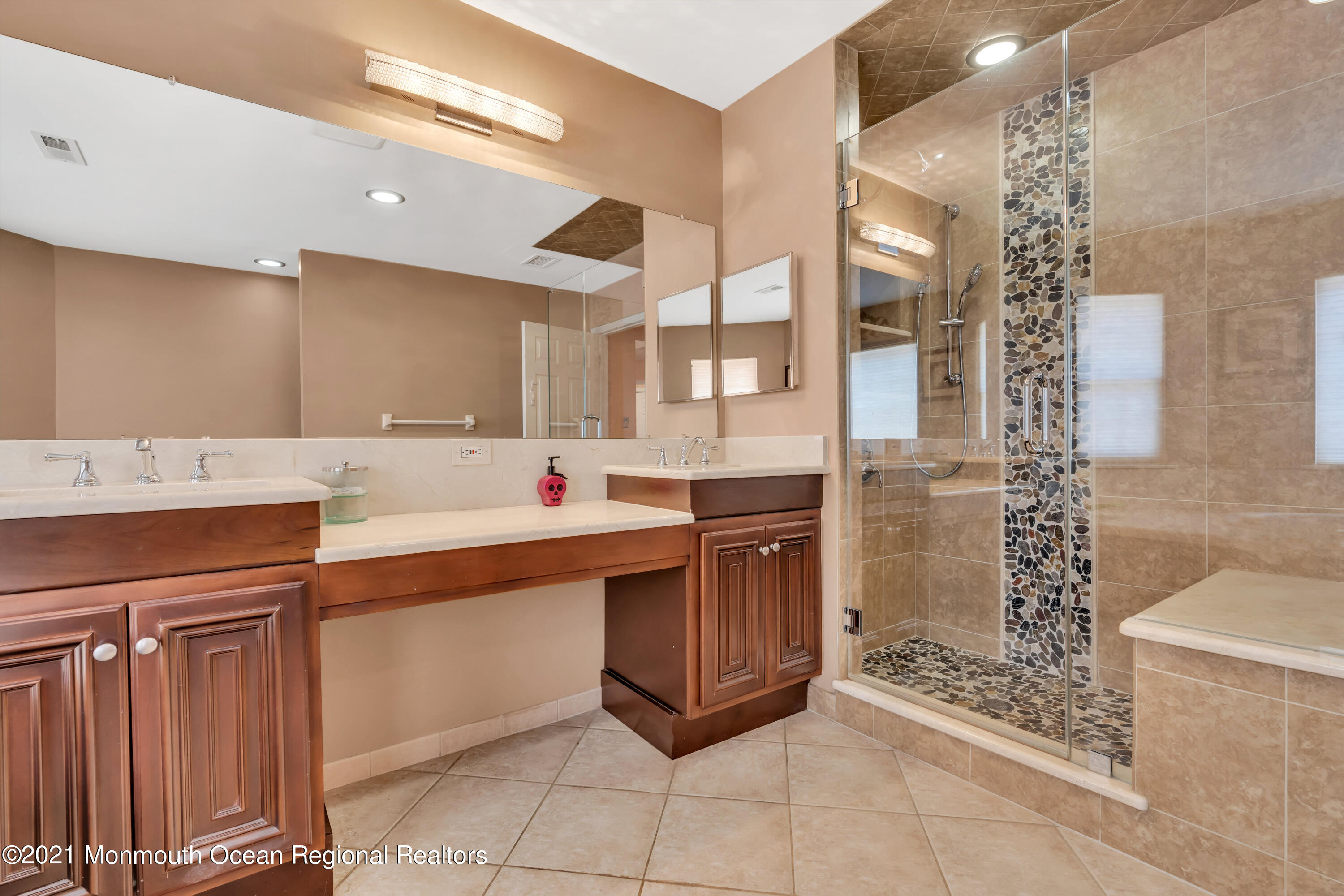 36 Woods Edge Drive Jackson, NJ 08527 - Photo 45 of 85 a large kitchen with stainless steel appliances kitchen island granite countertop a sink and cabinets