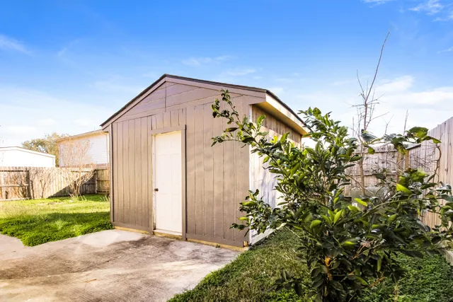 a backyard of a house
