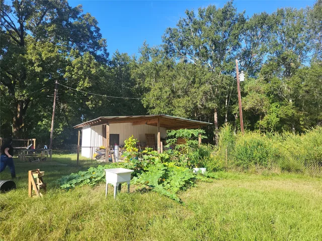 a house view with a backyard space