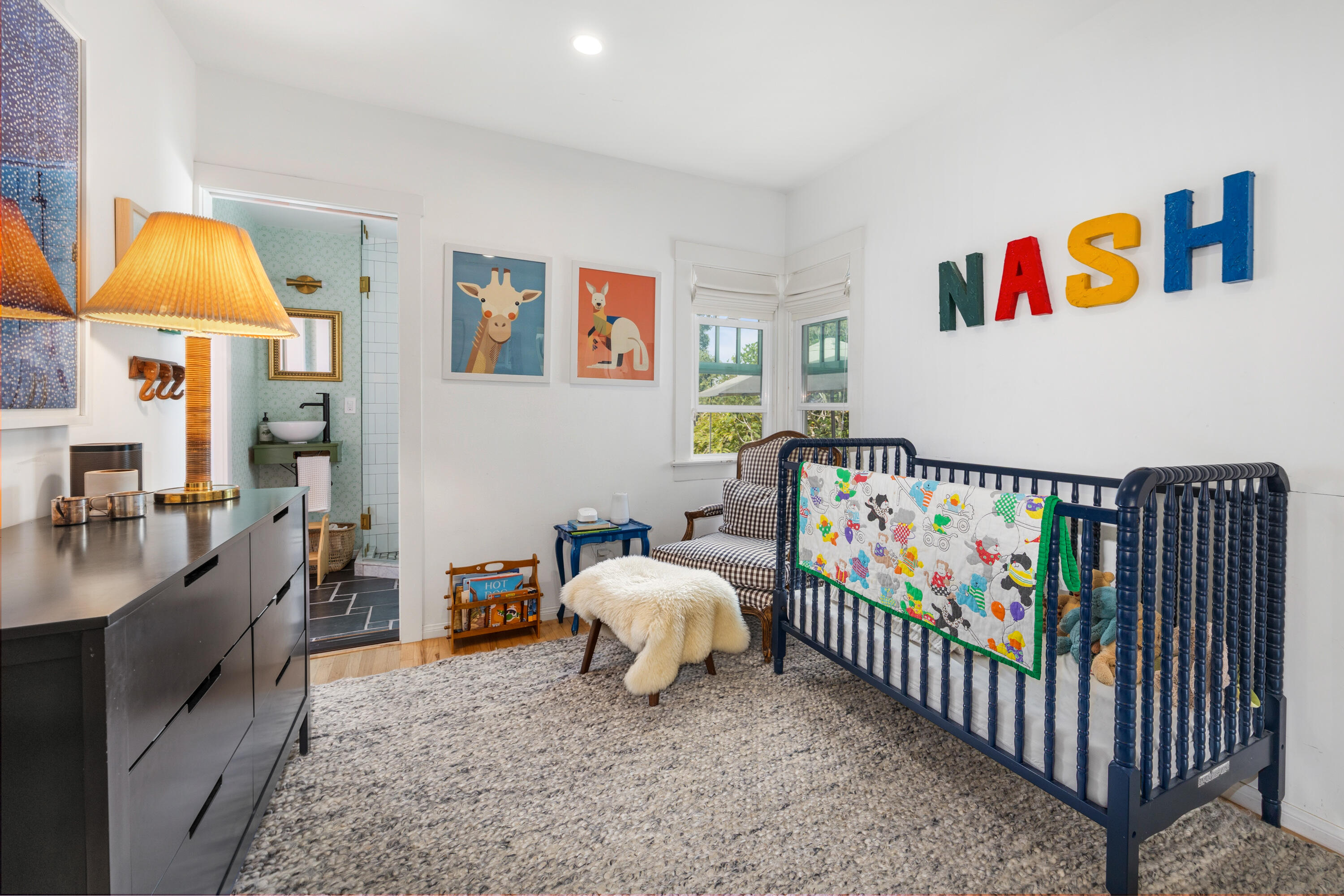 321 North Soledad Street Santa Barbara, CA 93103 - Photo 20 of 25 a bedroom with furniture and a baby crib