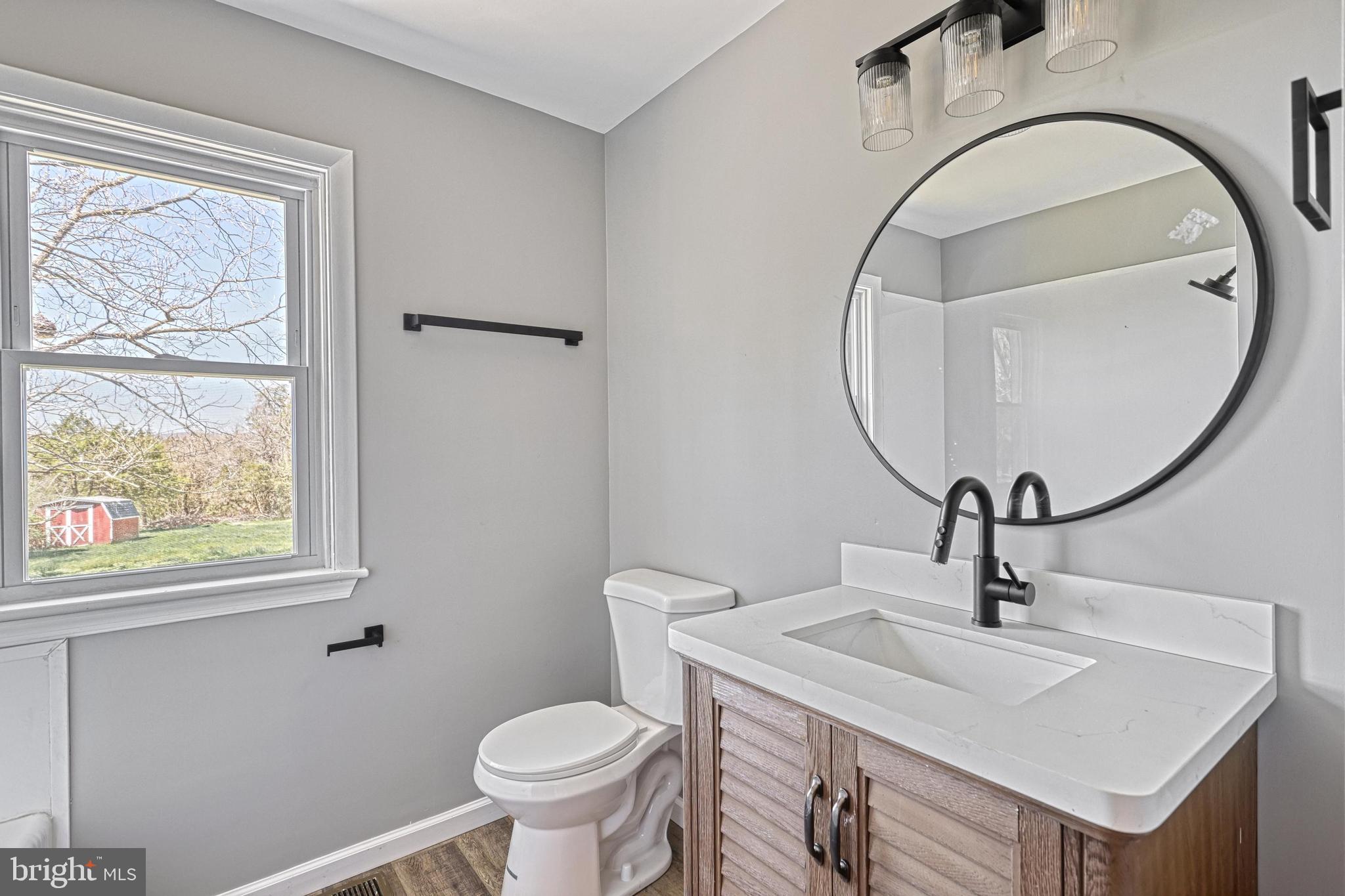 35 Herrs Ridge Road Gettysburg, PA 17325 - Photo 31 of 66 a bathroom with a sink a mirror and a toilet