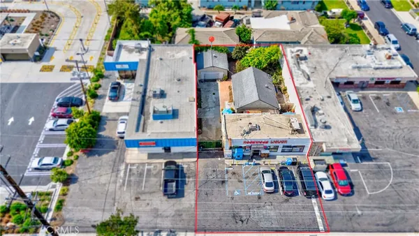 an aerial view of multiple house