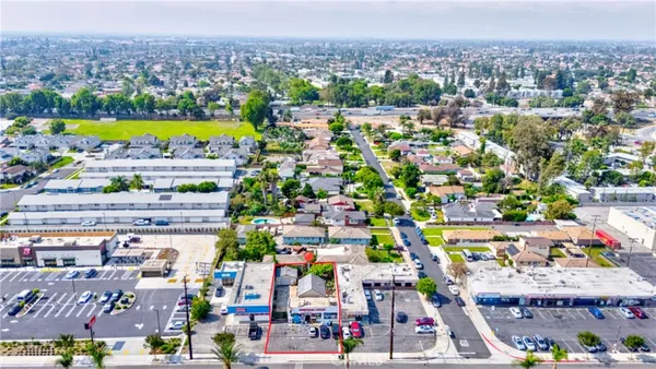 an aerial view of multiple house