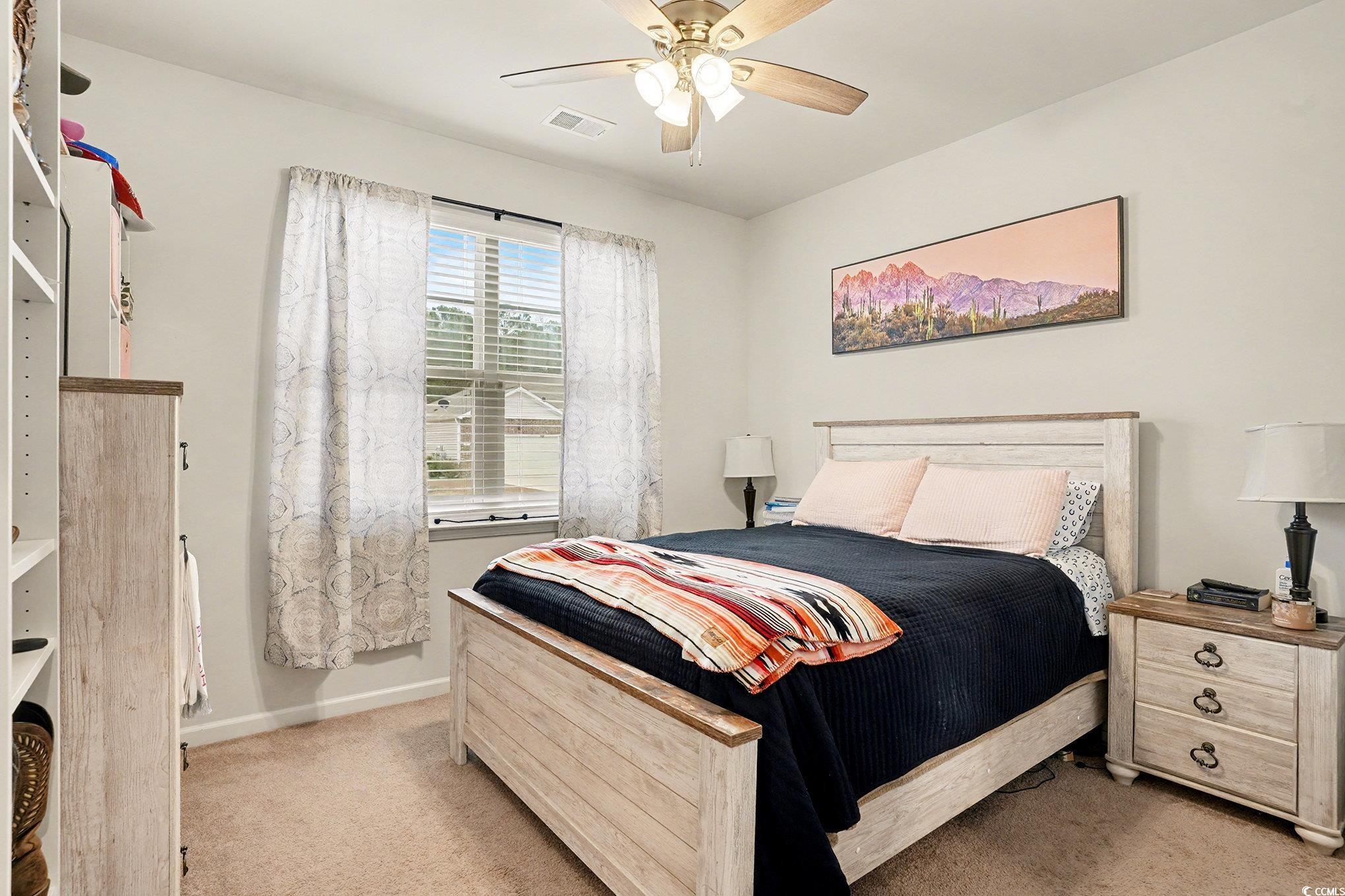 3923 Nandina Court Conway, SC 29526 - Photo 17 of 28 Bedroom featuring light carpet and ceiling fan