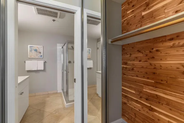 a view of bathroom with shower