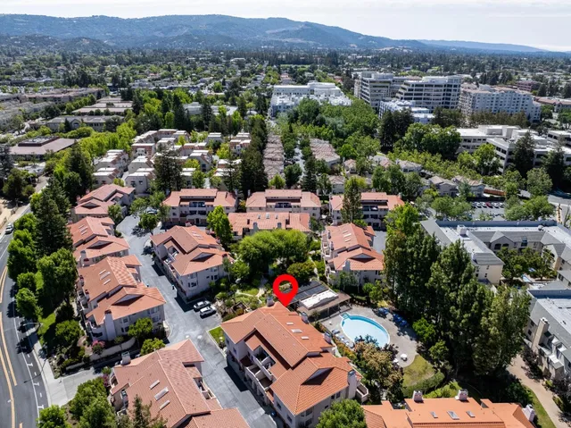 an aerial view of a city