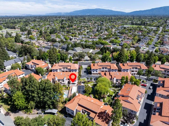 an aerial view of multiple house