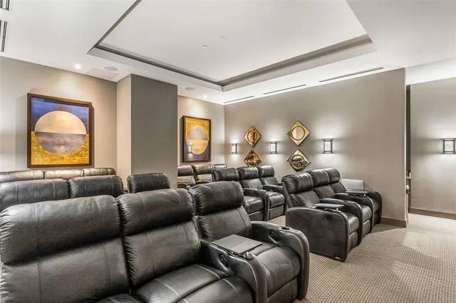 a view of swimming pool with an ocean view