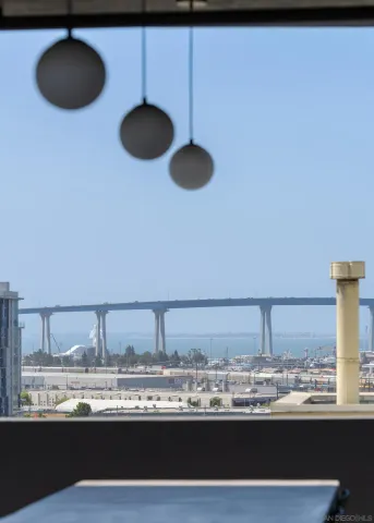 a front view of a building with street view