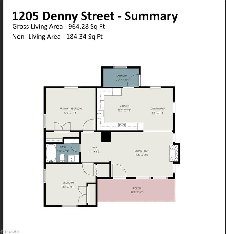 1205 Denny Street High Point, NC 27262 - Photo 29 of 29 Floor Plan