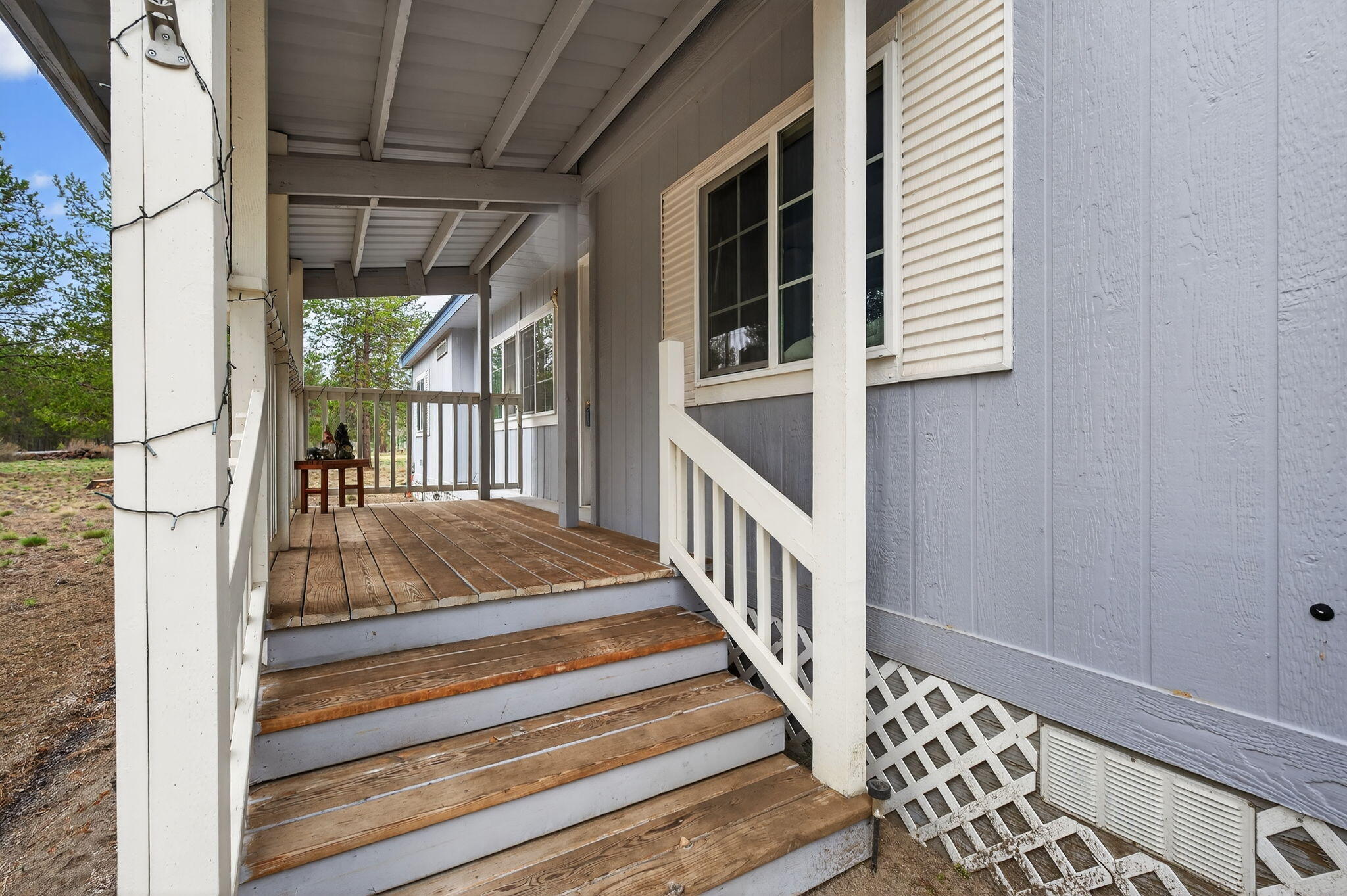 16274 Dyke Road La Pine, OR 97739 - Photo 18 of 20 Front Porch with Sparkly Solar Lights