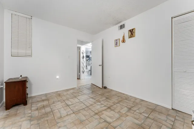 a view of a room with a gallery