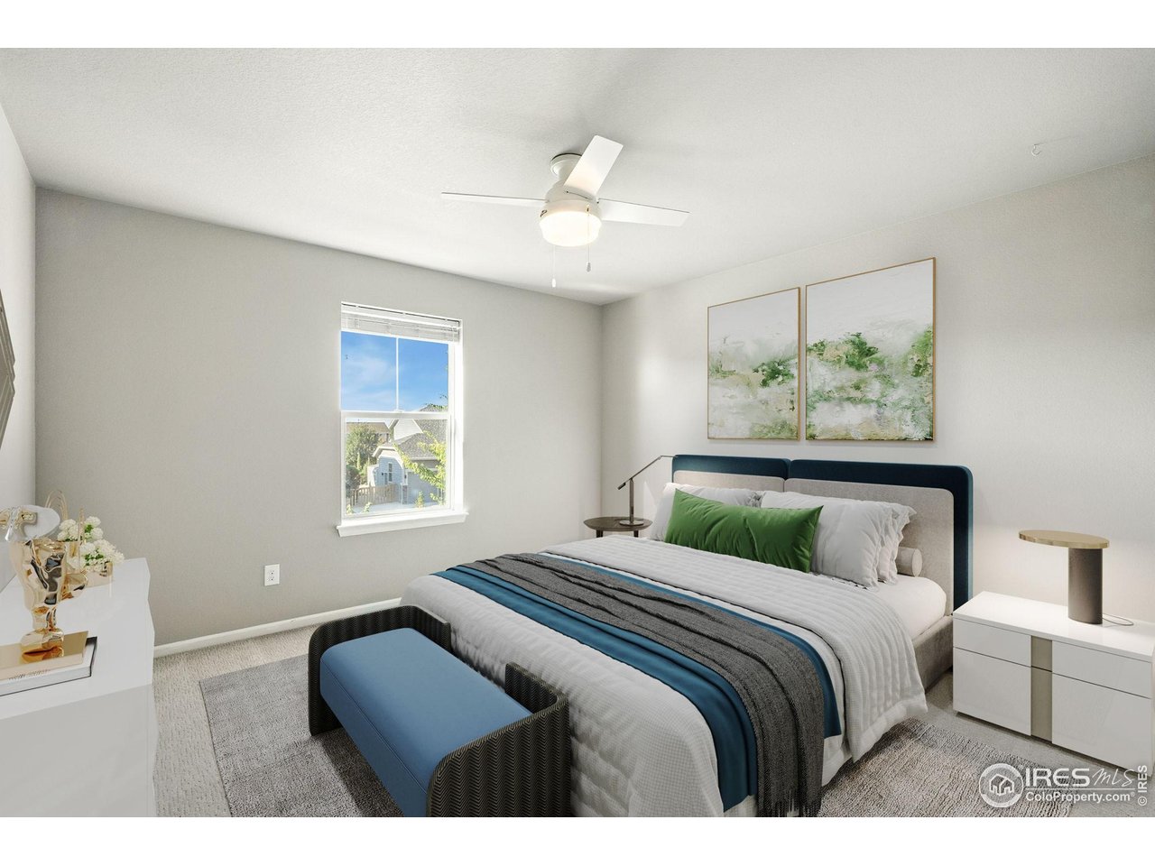 6420 Tuxedo Park Road Timnath, CO 80547 - Photo 18 of 44 a bedroom with a large bed and a window