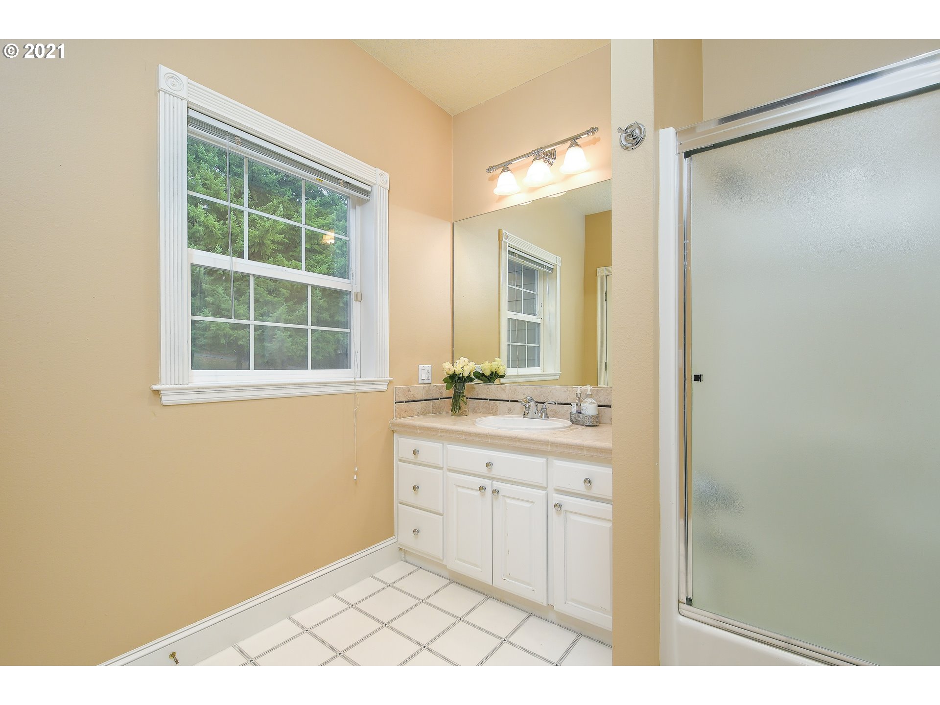 28400 Northeast Hancock Road Camas, WA 98607 - Photo 24 of 32 a bathroom with a sink and a mirror