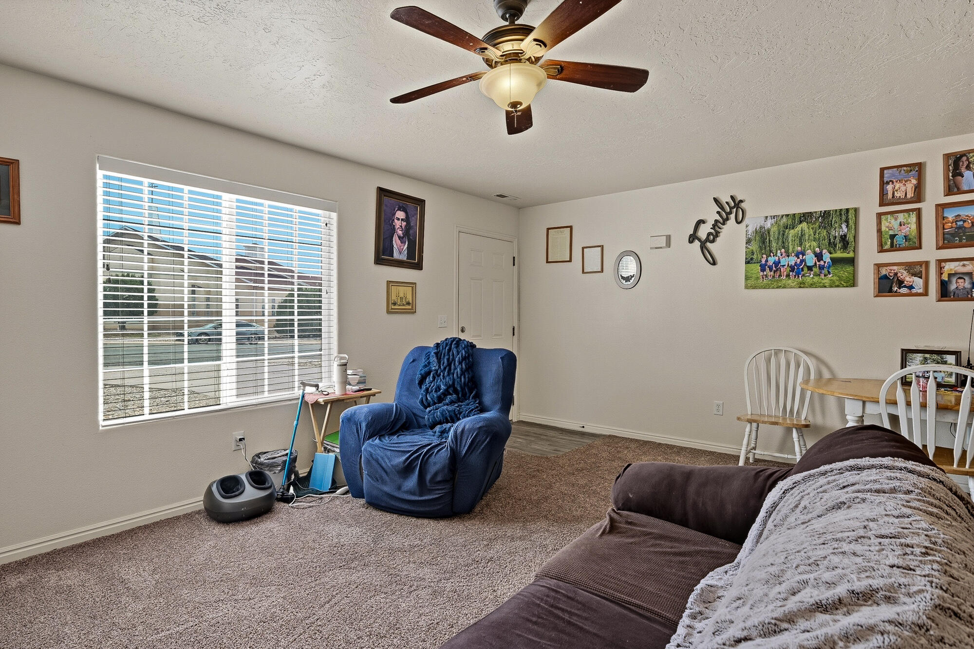 577-593 East Nichols Canyon Road, Unit 577579 & 591593 RV GARAGE Cedar City, UT 84721 - Photo 32 of 102 This unit features a ceiling fan in the living room.