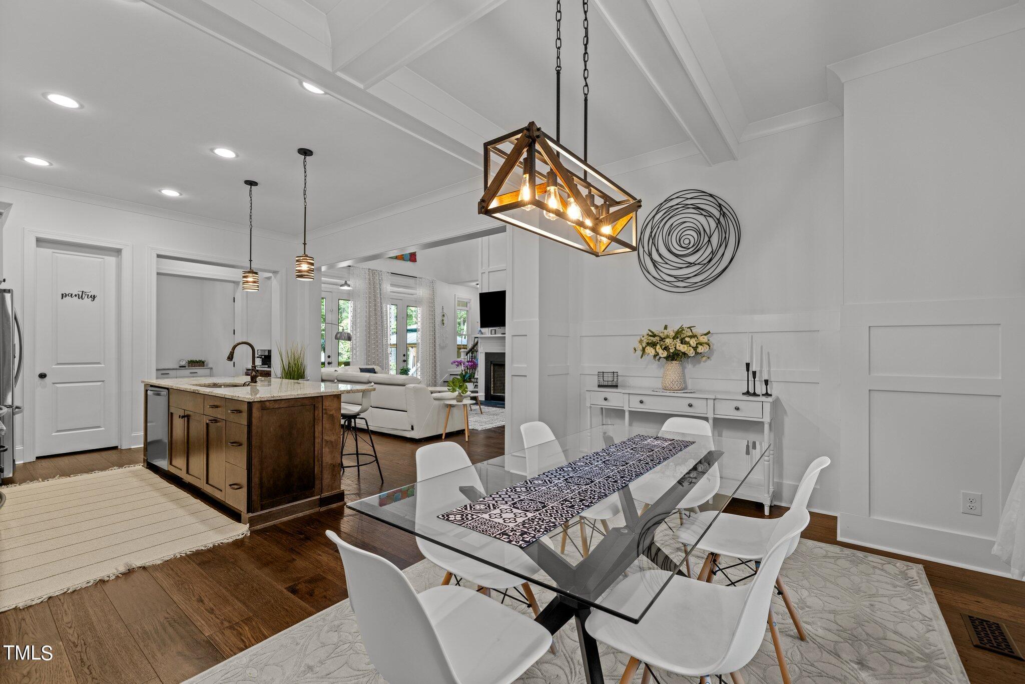 6118 Sibling Pine Drive Durham, NC 27705 - Photo 12 of 40 dining room with living room