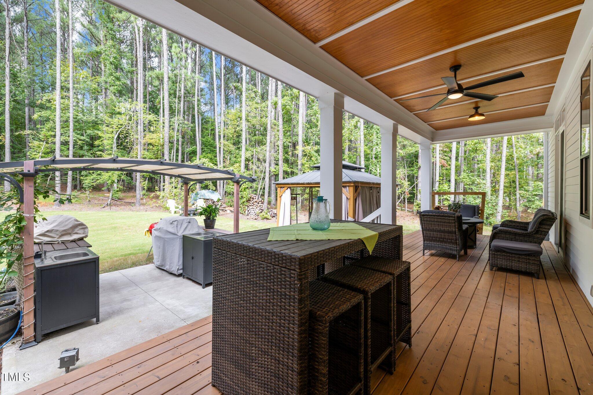 6118 Sibling Pine Drive Durham, NC 27705 - Photo 30 of 40 covered porch backyard