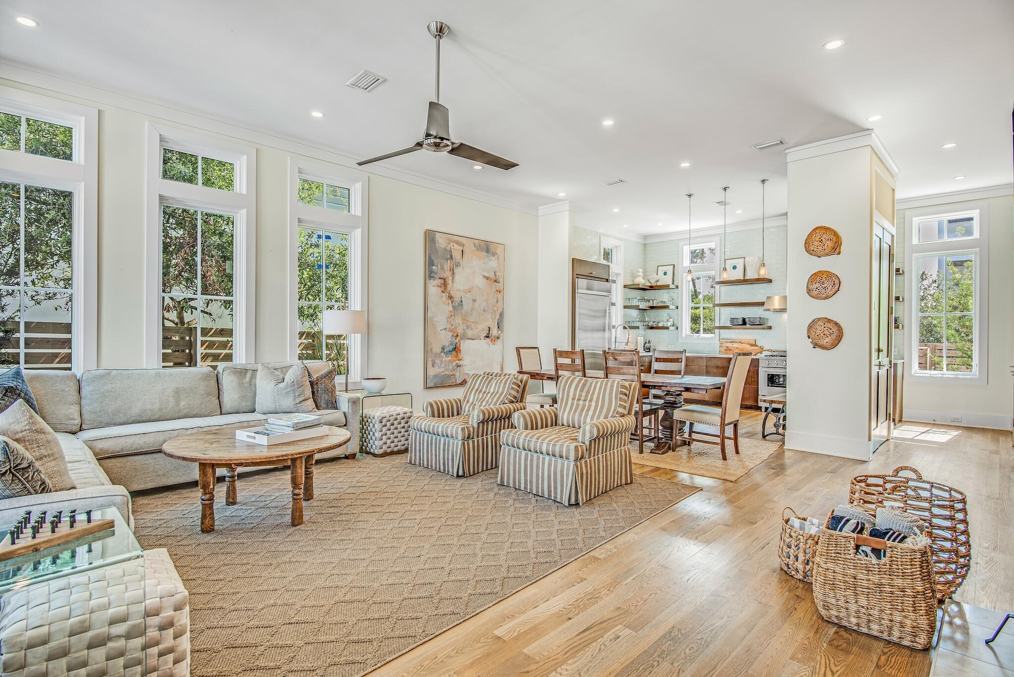 76 North Winston Ln Inlet Beach Inlet Beach, FL 32461 - Photo 2 of 48 a living room with furniture and a large window