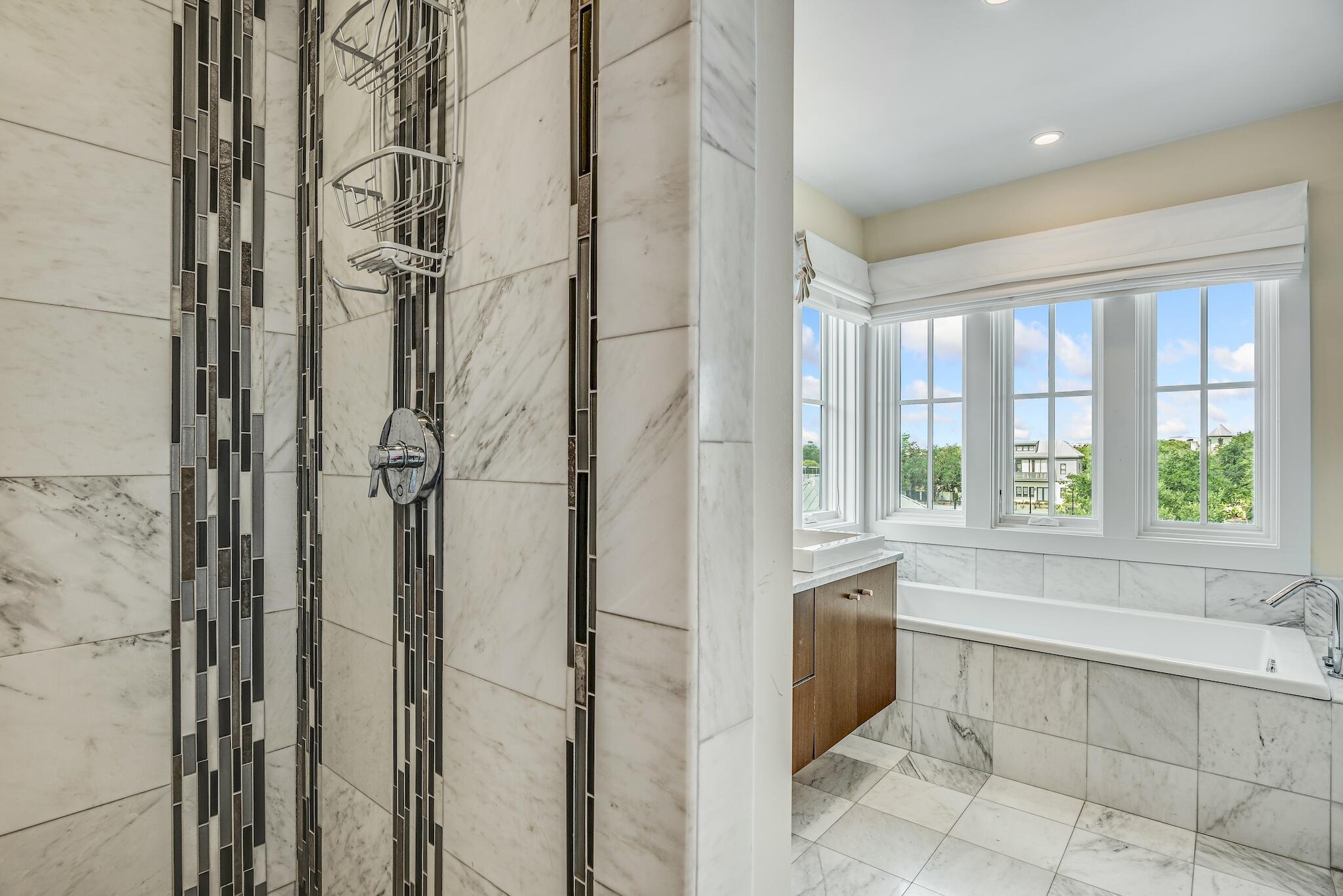 76 North Winston Ln Inlet Beach Inlet Beach, FL 32461 - Photo 31 of 48 a bathroom with a bathtub and a shower
