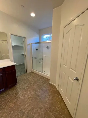 a view of a black gate