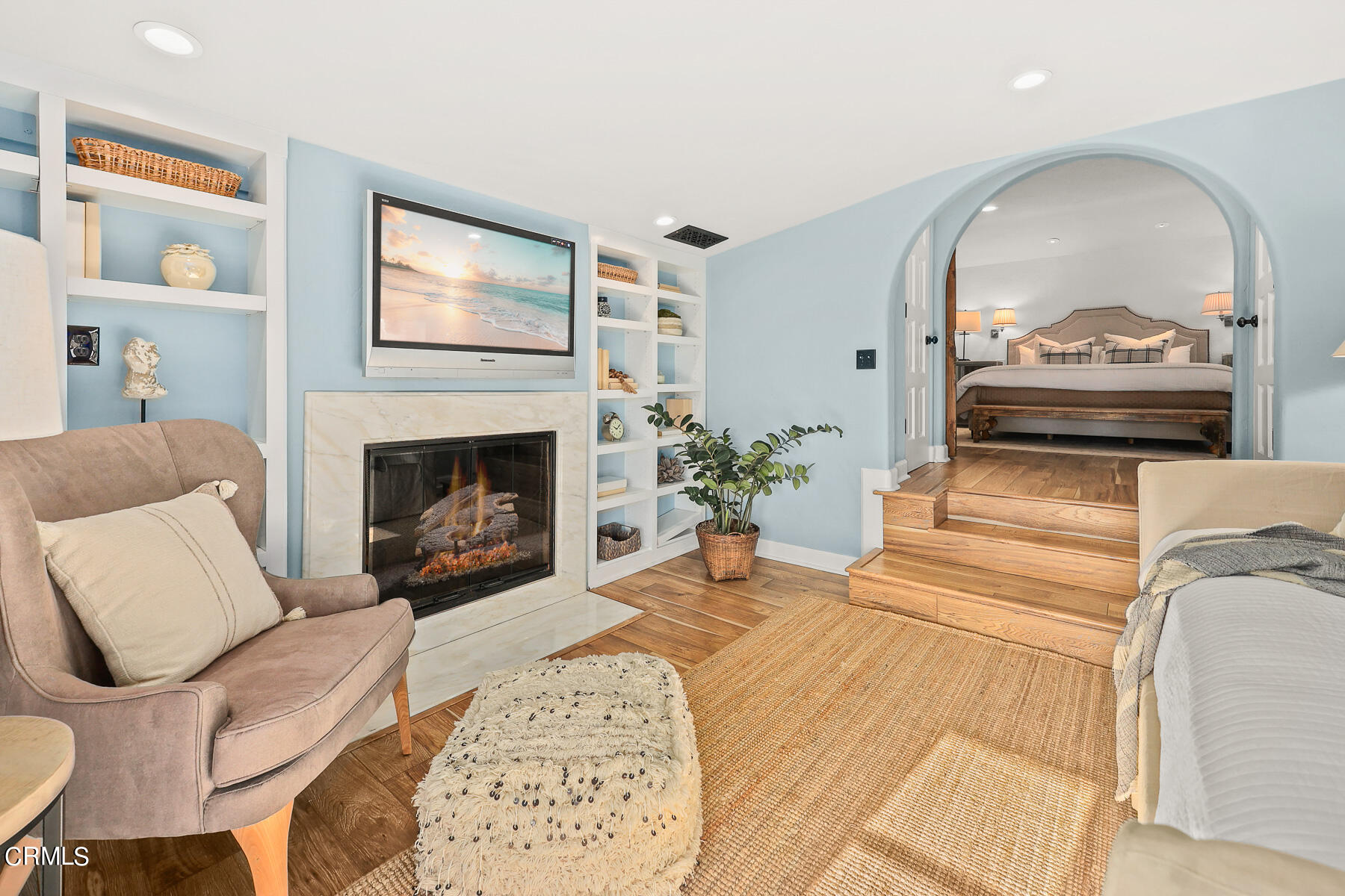 431 Prospect Circle South Pasadena, CA 91030 - Photo 10 of 20 a living room with furniture and a fireplace