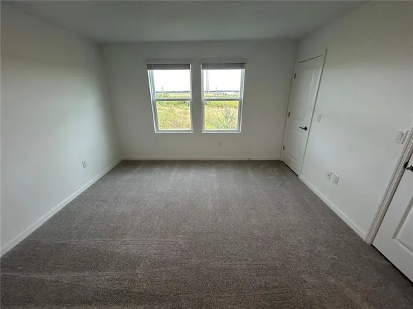 an empty room with a window