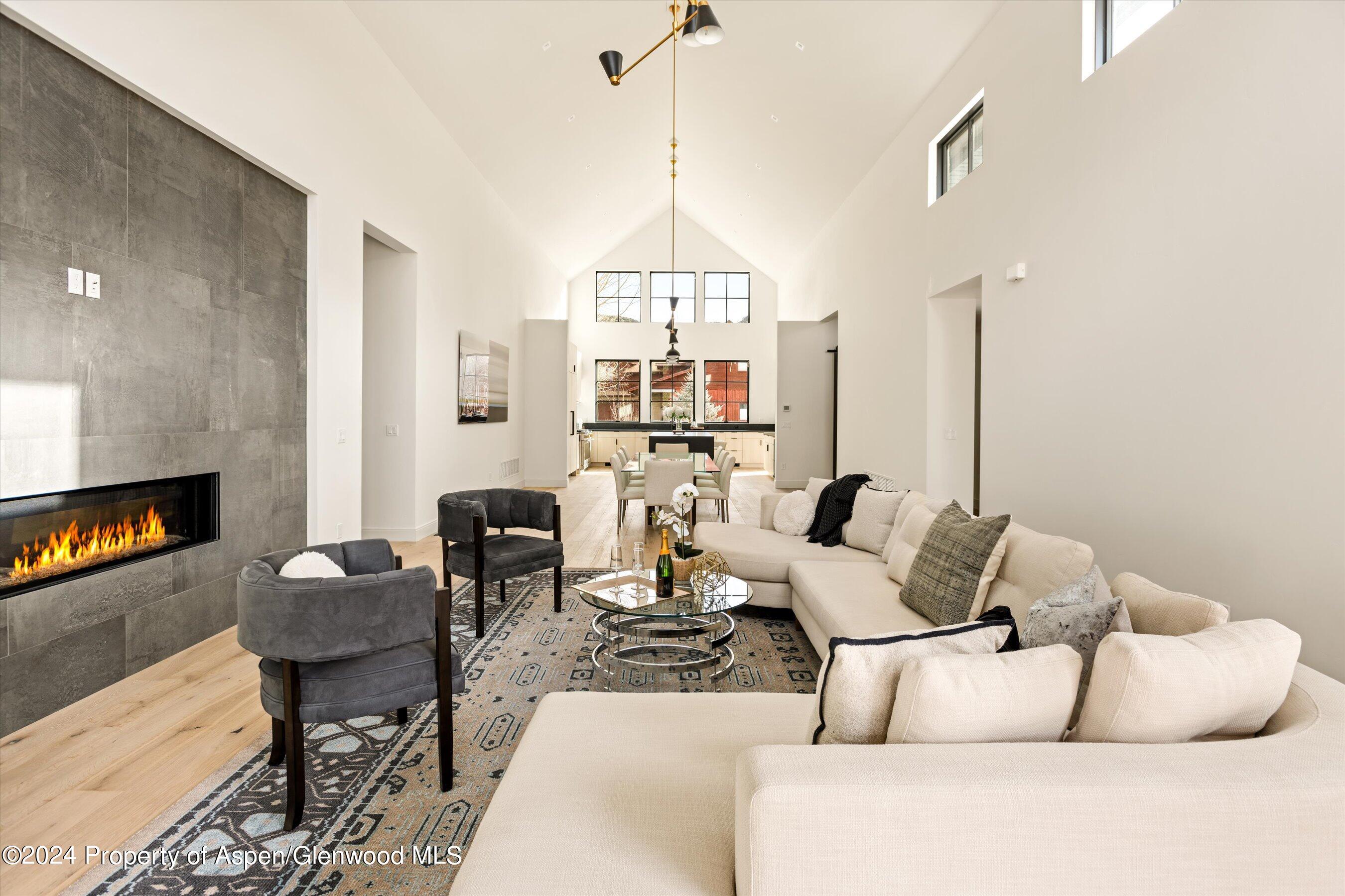 505 Diamond A Ranch Road Carbondale, CO 81623 - Photo 7 of 33 a living room with furniture a fireplace and a flat screen tv