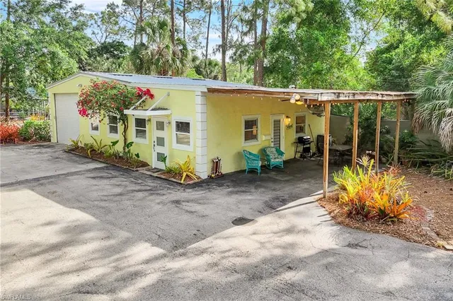 a view of a house with patio