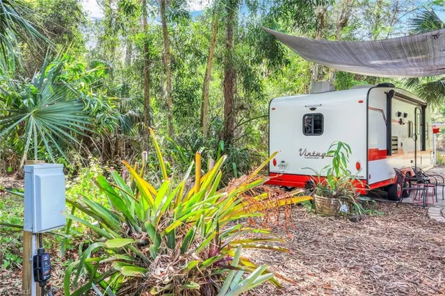 a view of yard with green space
